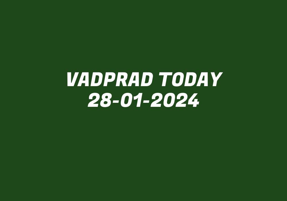 Vadprad Today 28-01-2024